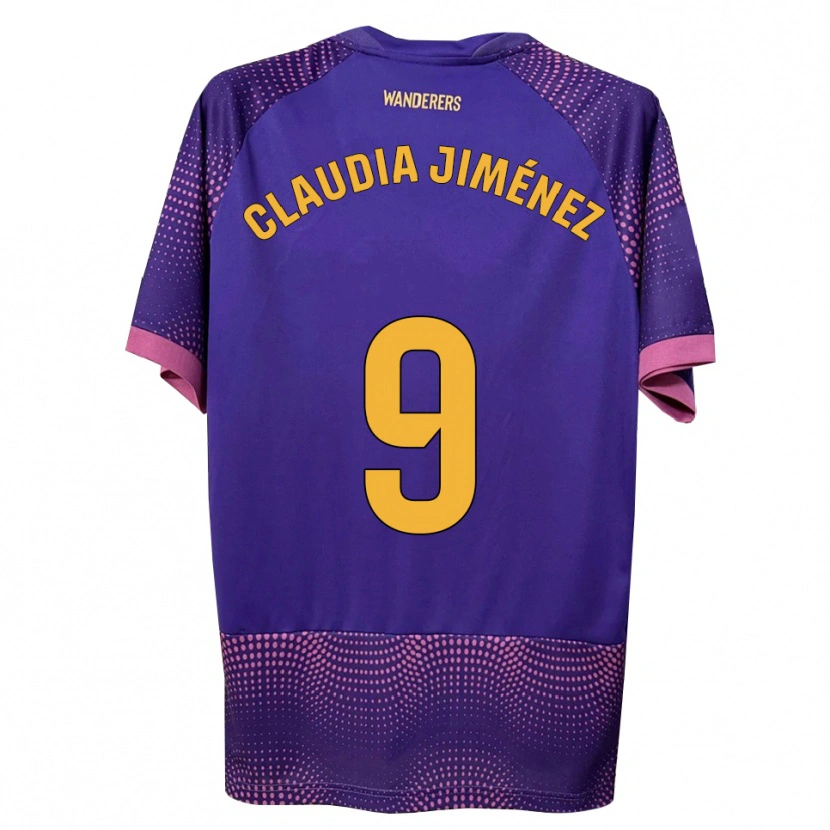 Danxen Mujer Camiseta Claudia Jiménez Gutiérrez #9 Morado Blanco Rosa 2ª Equipación 2026/27 La Camisa