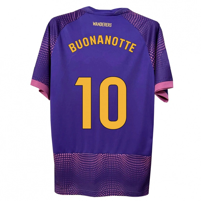 Danxen Mujer Camiseta Facundo Buonanotte #10 Morado Blanco Rosa 2ª Equipación 2026/27 La Camisa