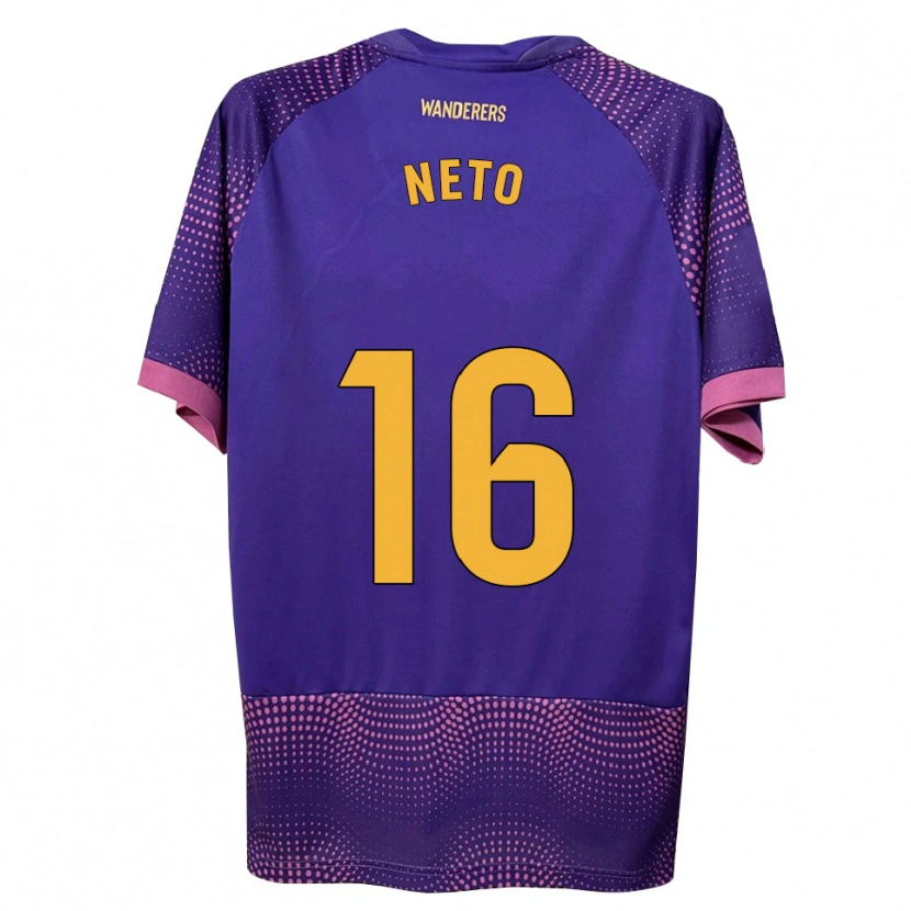 Danxen Mujer Camiseta Martim Neto #16 Morado Blanco Rosa 2ª Equipación 2026/27 La Camisa