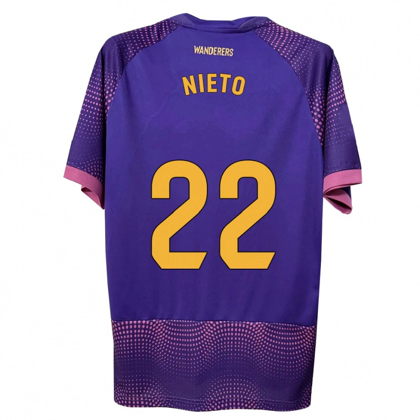 Danxen Mujer Camiseta Dani Nieto #22 Morado Blanco Rosa 2ª Equipación 2026/27 La Camisa
