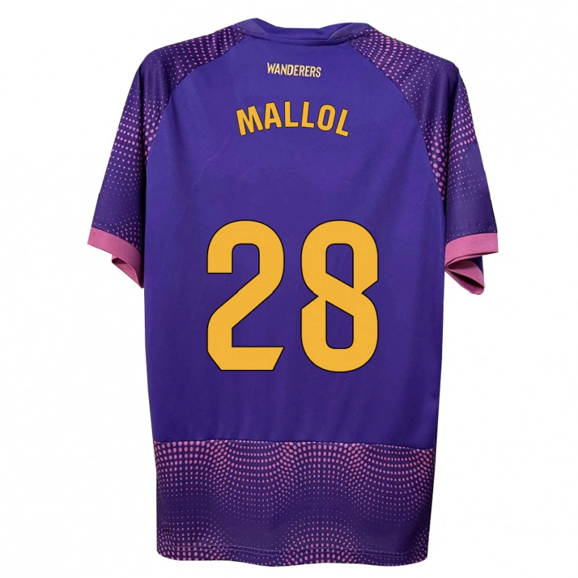 Danxen Mujer Camiseta Enrique Mallol #28 Morado Blanco Rosa 2ª Equipación 2026/27 La Camisa