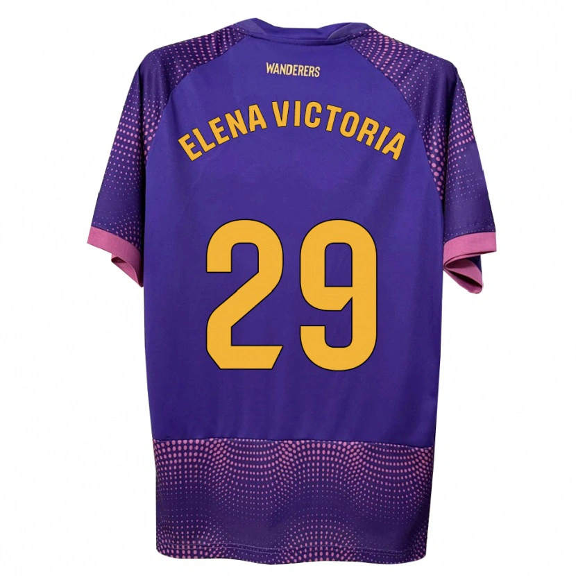 Danxen Mujer Camiseta Elena Victoria Mas Berna #29 Morado Blanco Rosa 2ª Equipación 2026/27 La Camisa