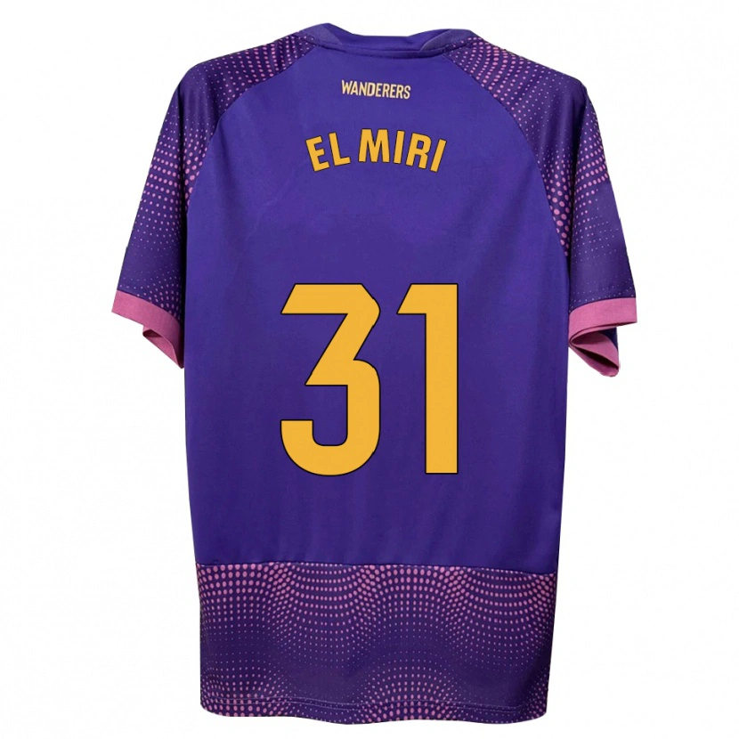 Danxen Mujer Camiseta Walid El Miri #31 Morado Blanco Rosa 2ª Equipación 2026/27 La Camisa
