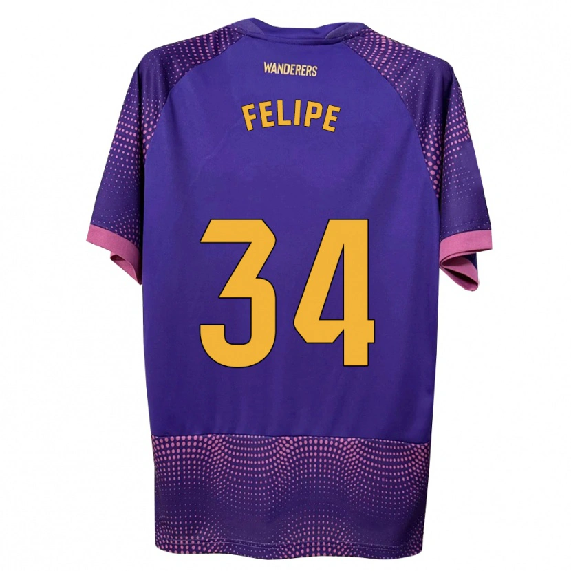 Danxen Mujer Camiseta Pablo Felipe #34 Morado Blanco Rosa 2ª Equipación 2026/27 La Camisa