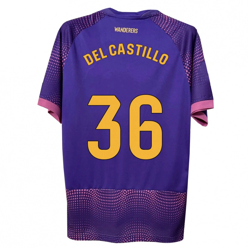 Danxen Mujer Camiseta Gonzalo Del Castillo #36 Morado Blanco Rosa 2ª Equipación 2026/27 La Camisa