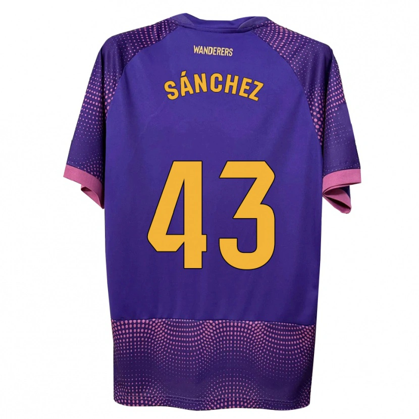 Danxen Mujer Camiseta Diego Sánchez #43 Morado Blanco Rosa 2ª Equipación 2026/27 La Camisa
