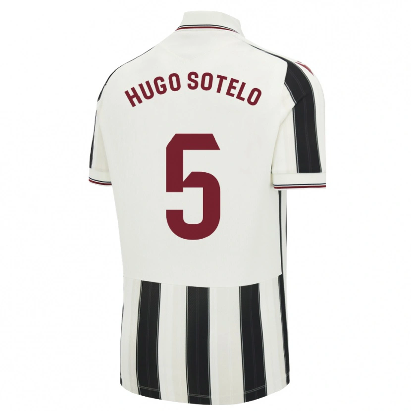 Danxen Mujer Camiseta Hugo Sotelo #5 Negro Blanco Rojo 2ª Equipación 2026/27 La Camisa
