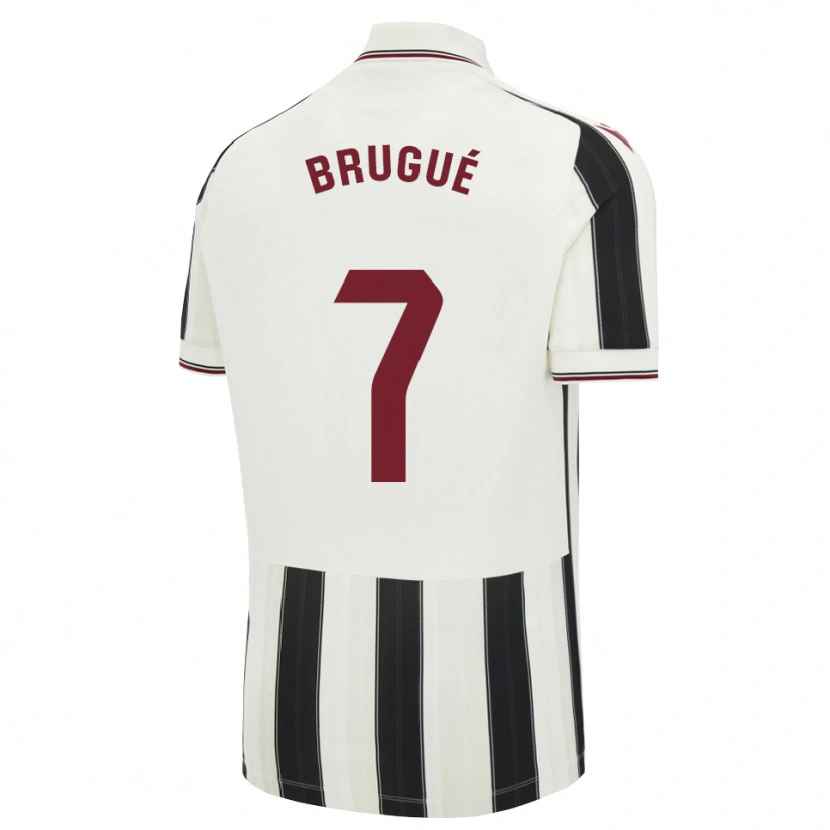 Danxen Mujer Camiseta Roger Brugué #7 Negro Blanco Rojo 2ª Equipación 2026/27 La Camisa