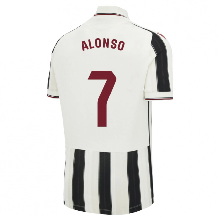 Danxen Mujer Camiseta Javi Alonso #7 Negro Blanco Rojo 2ª Equipación 2026/27 La Camisa
