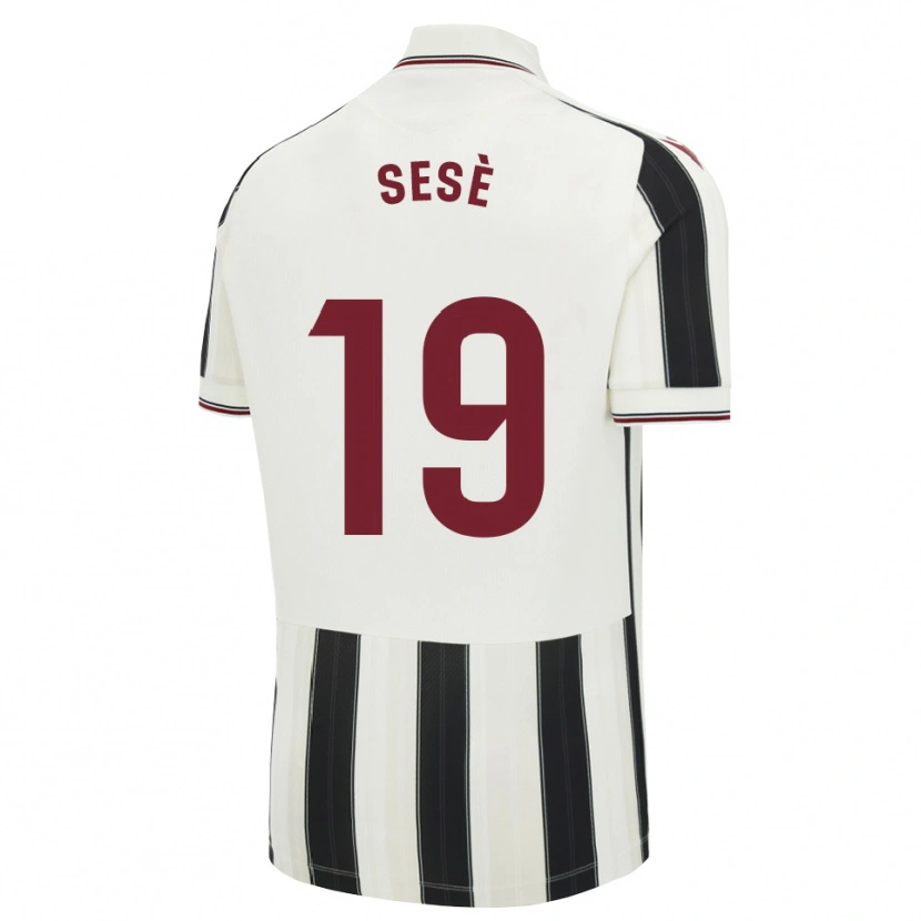 Danxen Mujer Camiseta Mario Sesè #19 Negro Blanco Rojo 2ª Equipación 2026/27 La Camisa
