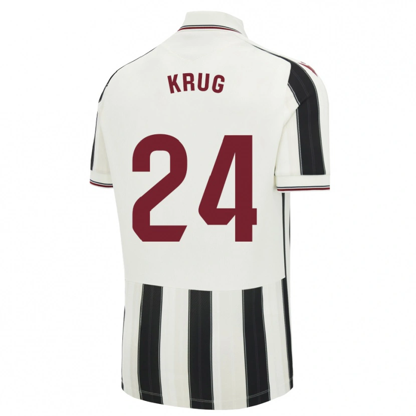 Danxen Mujer Camiseta Martín Krug #24 Negro Blanco Rojo 2ª Equipación 2026/27 La Camisa
