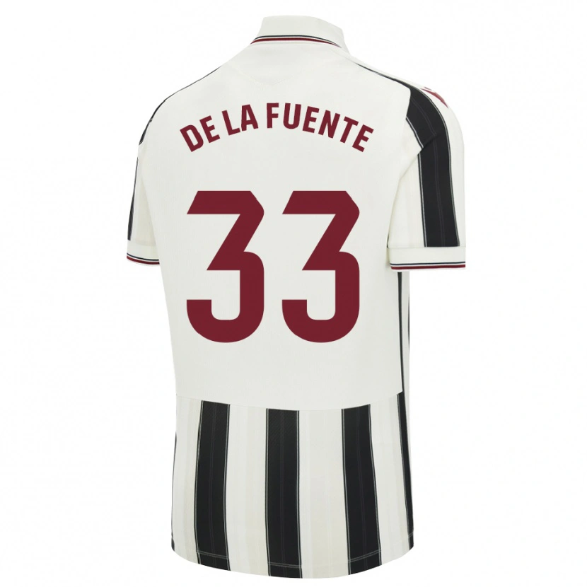Danxen Mujer Camiseta Alba De La Fuente #33 Negro Blanco Rojo 2ª Equipación 2026/27 La Camisa