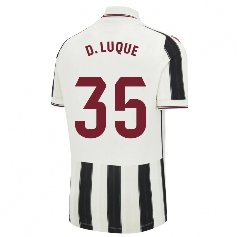 Danxen Mujer Camiseta Daniela Luque Fernández #35 Negro Blanco Rojo 2ª Equipación 2026/27 La Camisa