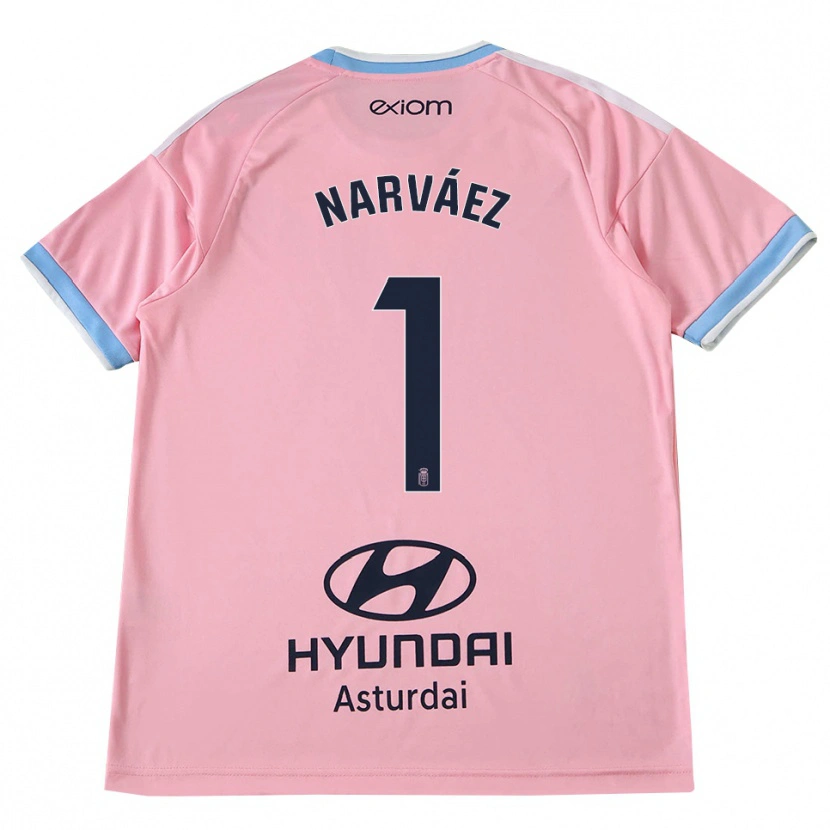 Danxen Mujer Camiseta Miguel Narváez #1 Azul Aciano Rosa 2ª Equipación 2026/27 La Camisa