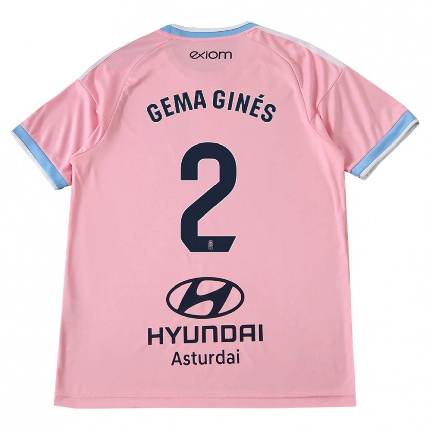 Danxen Mujer Camiseta Gema Ginés #2 Azul Aciano Rosa 2ª Equipación 2026/27 La Camisa