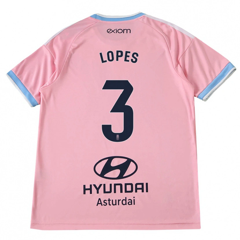 Danxen Mujer Camiseta Adrián Lopes #3 Azul Aciano Rosa 2ª Equipación 2026/27 La Camisa