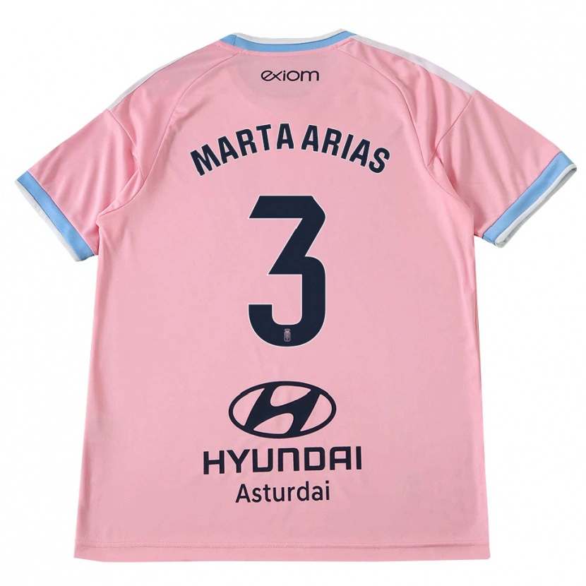 Danxen Mujer Camiseta Marta Arias #3 Azul Aciano Rosa 2ª Equipación 2026/27 La Camisa