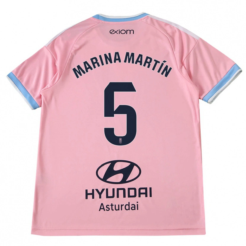 Danxen Mujer Camiseta Marina Martín #5 Azul Aciano Rosa 2ª Equipación 2026/27 La Camisa