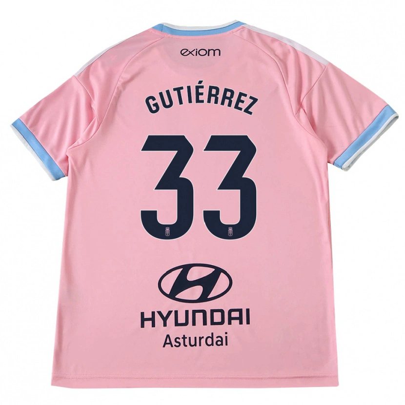 Danxen Mujer Camiseta Raúl Gutiérrez #33 Azul Aciano Rosa 2ª Equipación 2026/27 La Camisa
