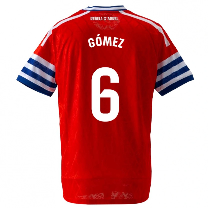 Danxen Mujer Camiseta Ferran Gómez #6 Azul Real Rojo 2ª Equipación 2026/27 La Camisa