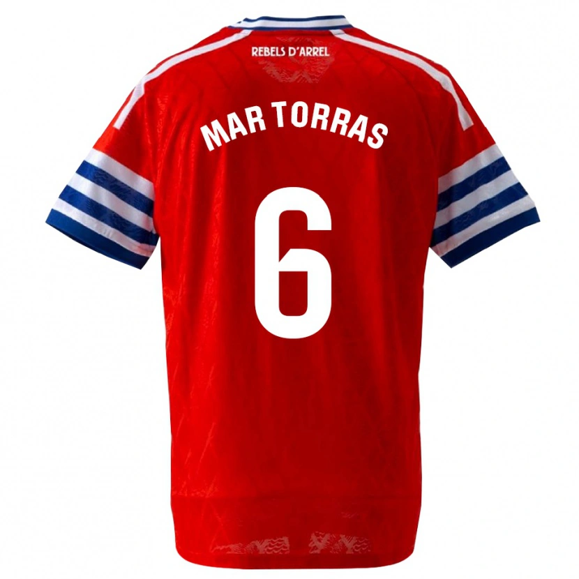 Danxen Mujer Camiseta Mar Torrás De Fortuny #6 Azul Real Rojo 2ª Equipación 2026/27 La Camisa