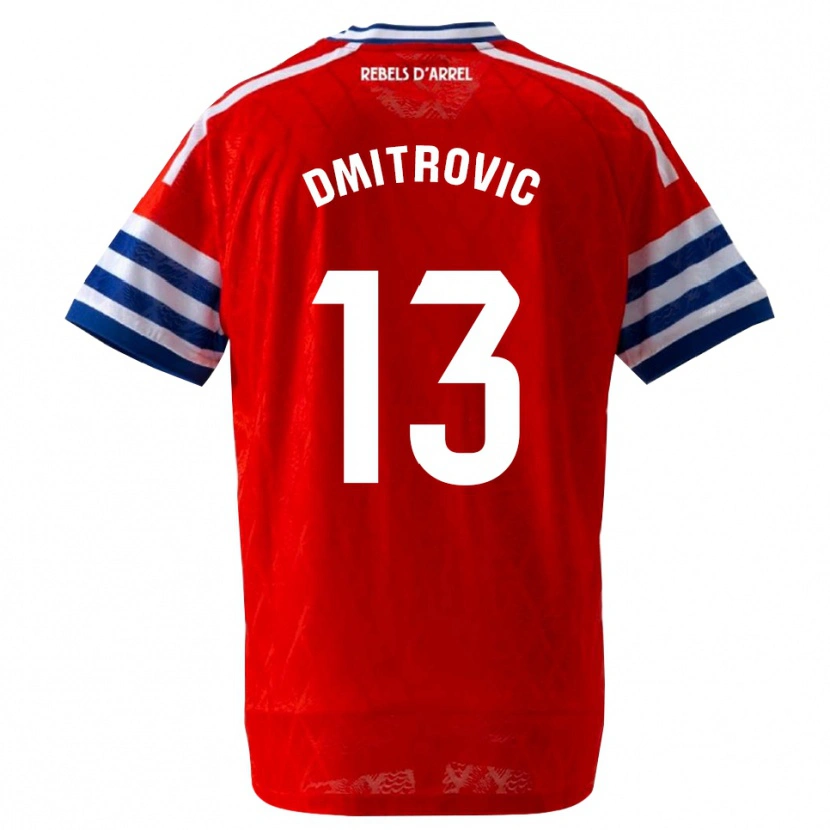 Danxen Mujer Camiseta Marko Dmitrovic #13 Azul Real Rojo 2ª Equipación 2026/27 La Camisa