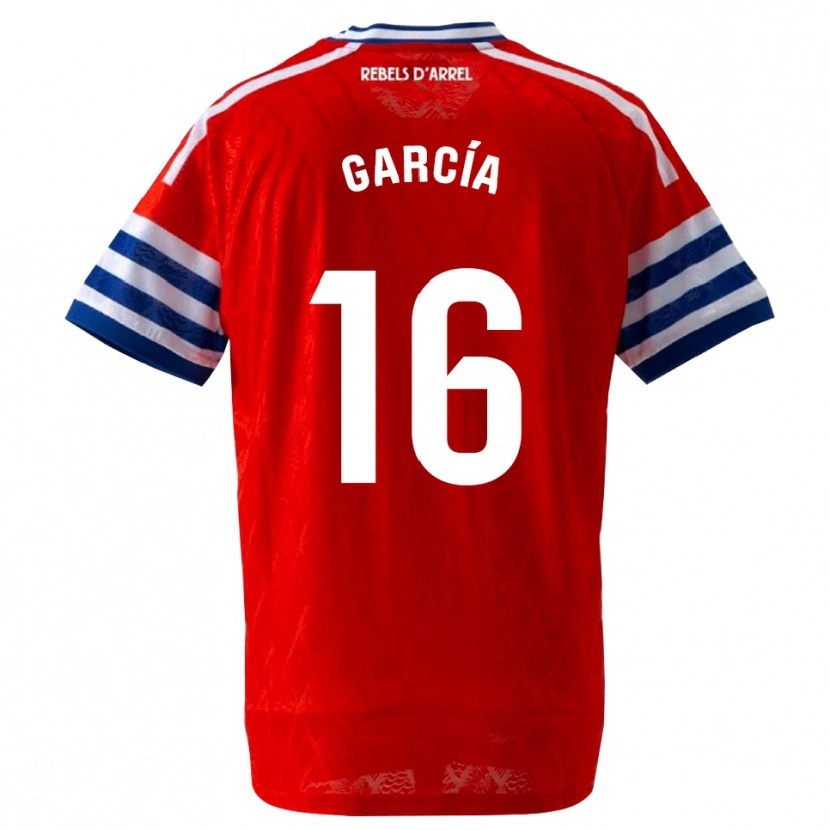 Danxen Mujer Camiseta Marc García #16 Azul Real Rojo 2ª Equipación 2026/27 La Camisa