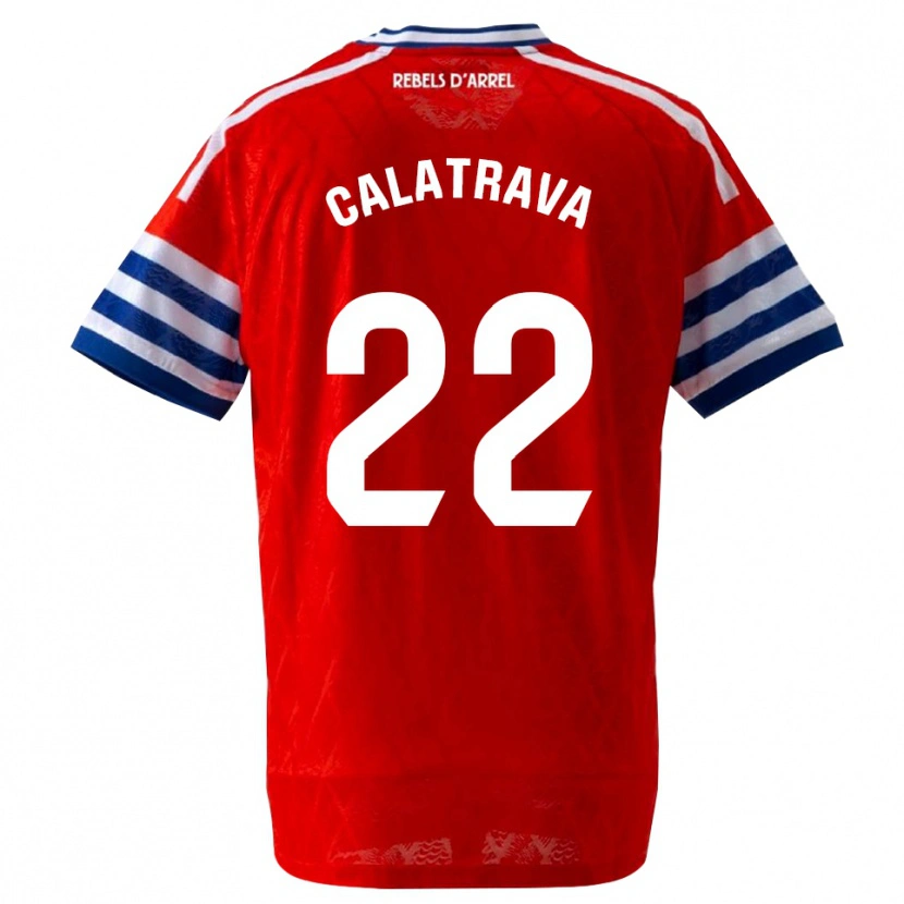 Danxen Mujer Camiseta Álex Calatrava #22 Azul Real Rojo 2ª Equipación 2026/27 La Camisa