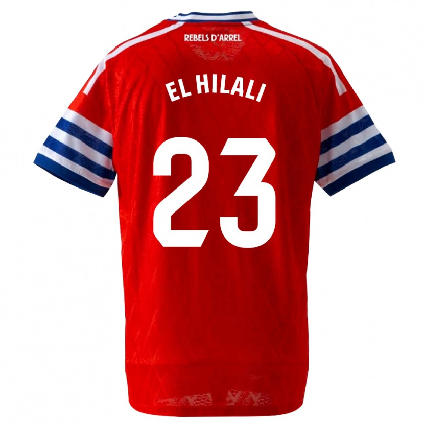Danxen Mujer Camiseta Omar El Hilali #23 Azul Real Rojo 2ª Equipación 2026/27 La Camisa