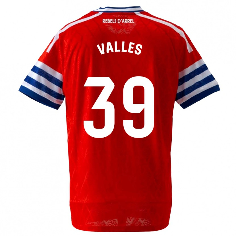 Danxen Mujer Camiseta Gastón Valles #39 Azul Real Rojo 2ª Equipación 2026/27 La Camisa