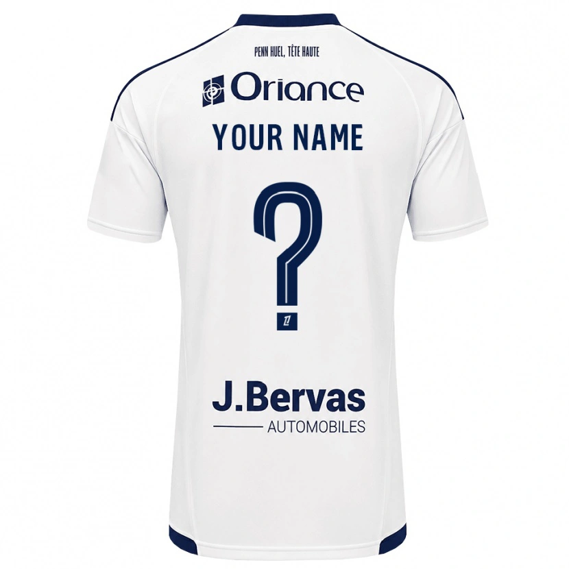 Danxen Mujer Camiseta Su Nombre #0 Azul Marino Blanco 2ª Equipación 2026/27 La Camisa