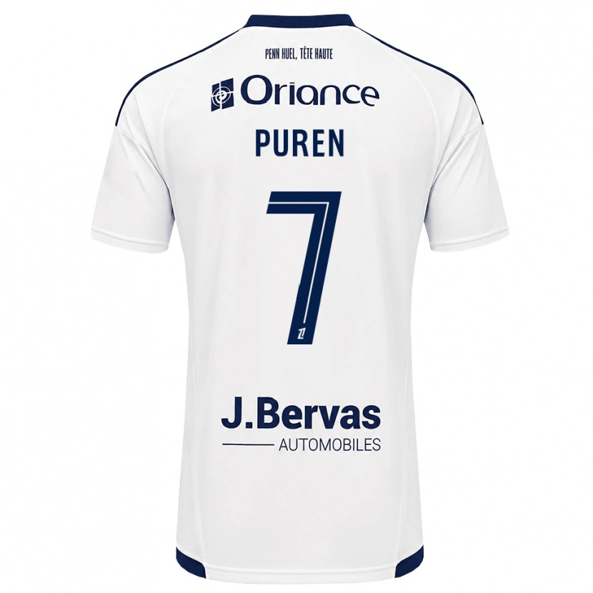 Danxen Mujer Camiseta Matthieu Puren #7 Azul Marino Blanco 2ª Equipación 2026/27 La Camisa