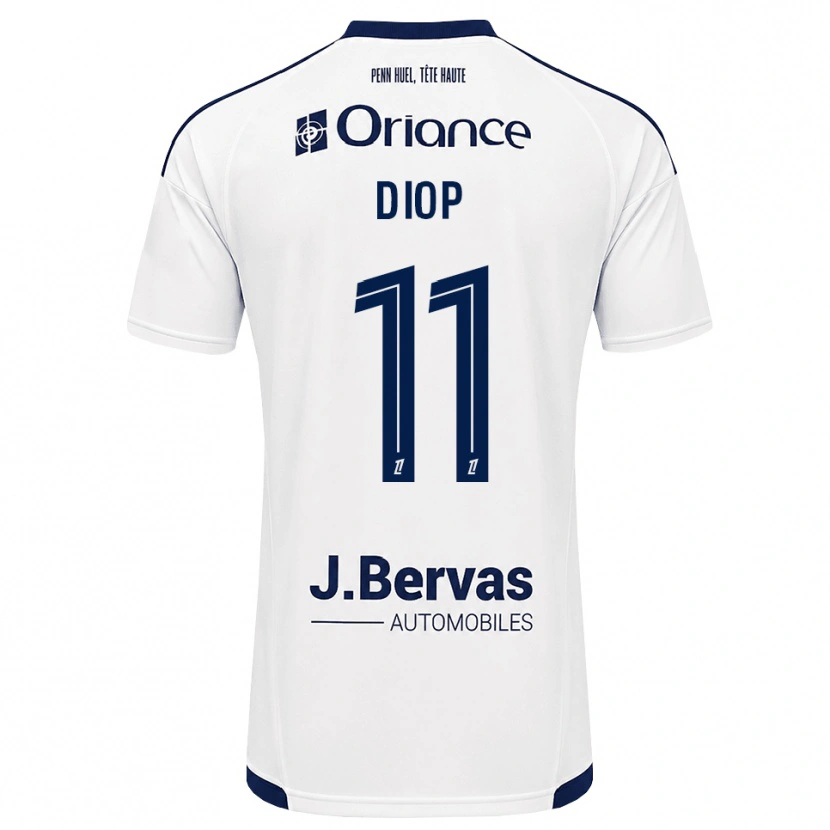 Danxen Mujer Camiseta Samba Diop #11 Azul Marino Blanco 2ª Equipación 2026/27 La Camisa