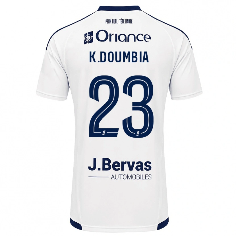 Danxen Mujer Camiseta Kamory Doumbia #23 Azul Marino Blanco 2ª Equipación 2026/27 La Camisa