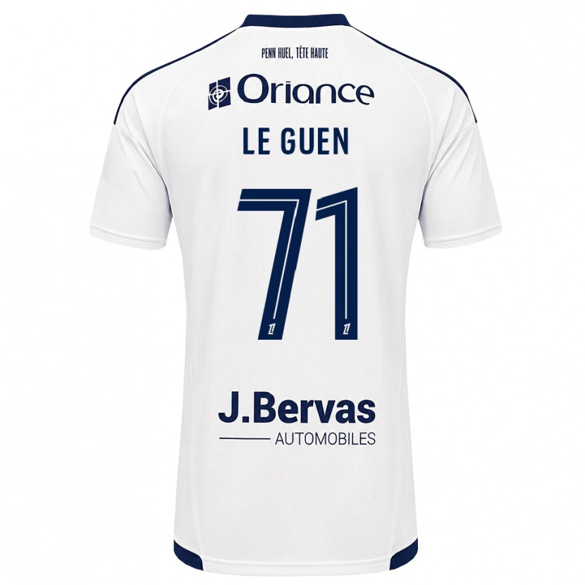 Danxen Mujer Camiseta Raphaël Le Guen #71 Azul Marino Blanco 2ª Equipación 2026/27 La Camisa