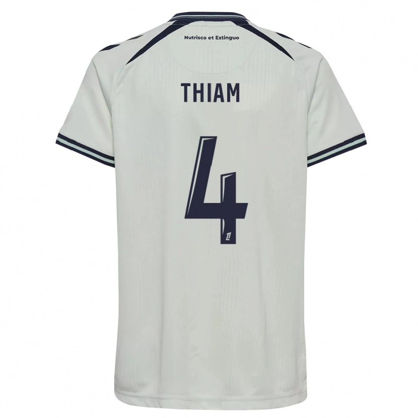 Danxen Mujer Camiseta Tidjani Thiam #4 Azul Medianoche Blanco 2ª Equipación 2026/27 La Camisa