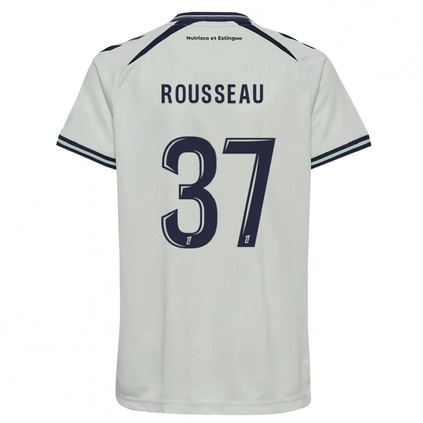 Danxen Mujer Camiseta Thomas Rousseau #37 Azul Medianoche Blanco 2ª Equipación 2026/27 La Camisa