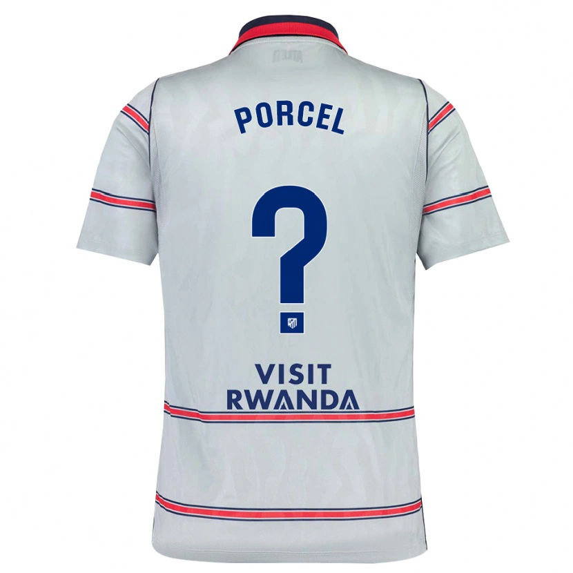 Danxen Mujer Camiseta Roberto Porcel #0 Gris Rojo Azul Marino Equipación Tercera 2026/27 La Camisa