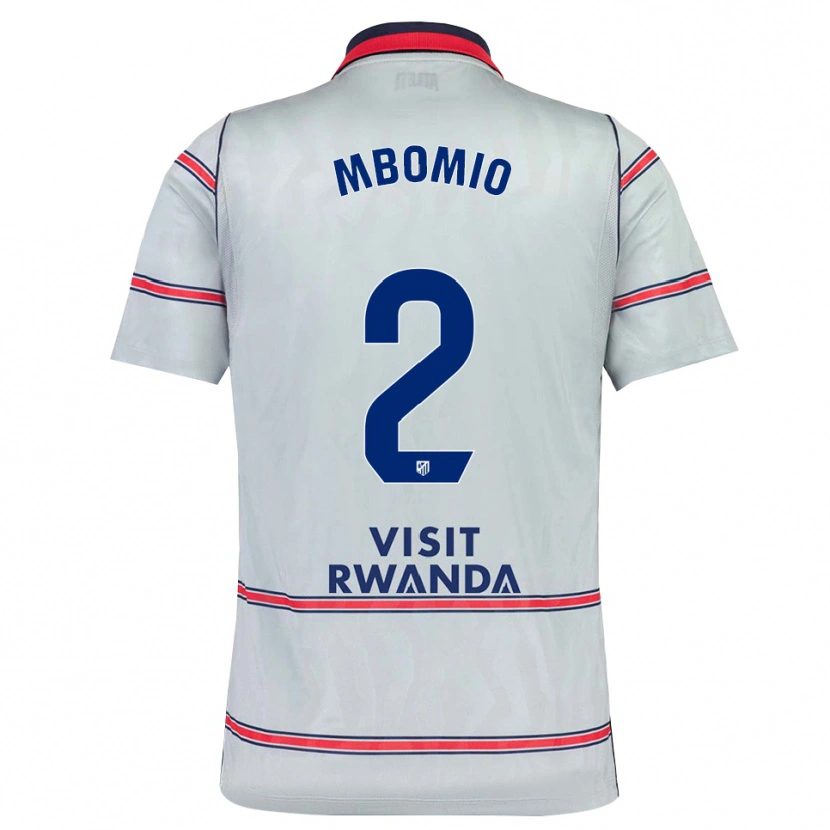 Danxen Mujer Camiseta Rony Mbomio #2 Gris Rojo Azul Marino Equipación Tercera 2026/27 La Camisa