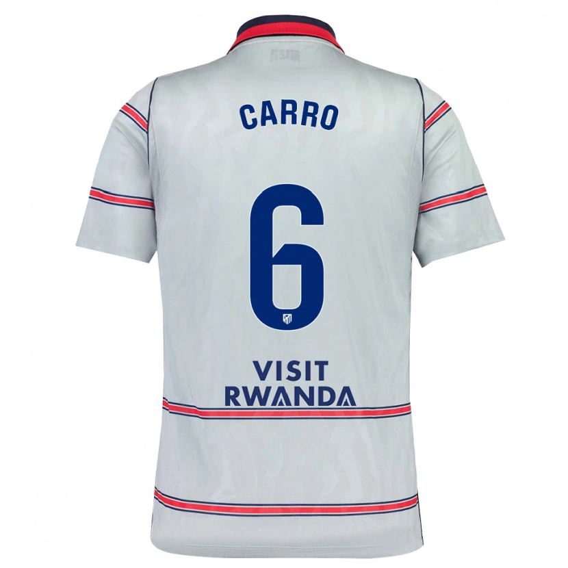 Danxen Mujer Camiseta Mikel Carro #6 Gris Rojo Azul Marino Equipación Tercera 2026/27 La Camisa