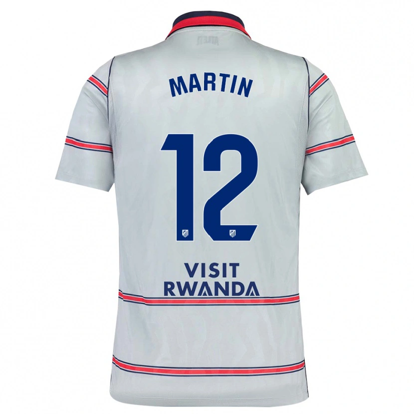 Danxen Mujer Camiseta Carlos Martín #12 Gris Rojo Azul Marino Equipación Tercera 2026/27 La Camisa