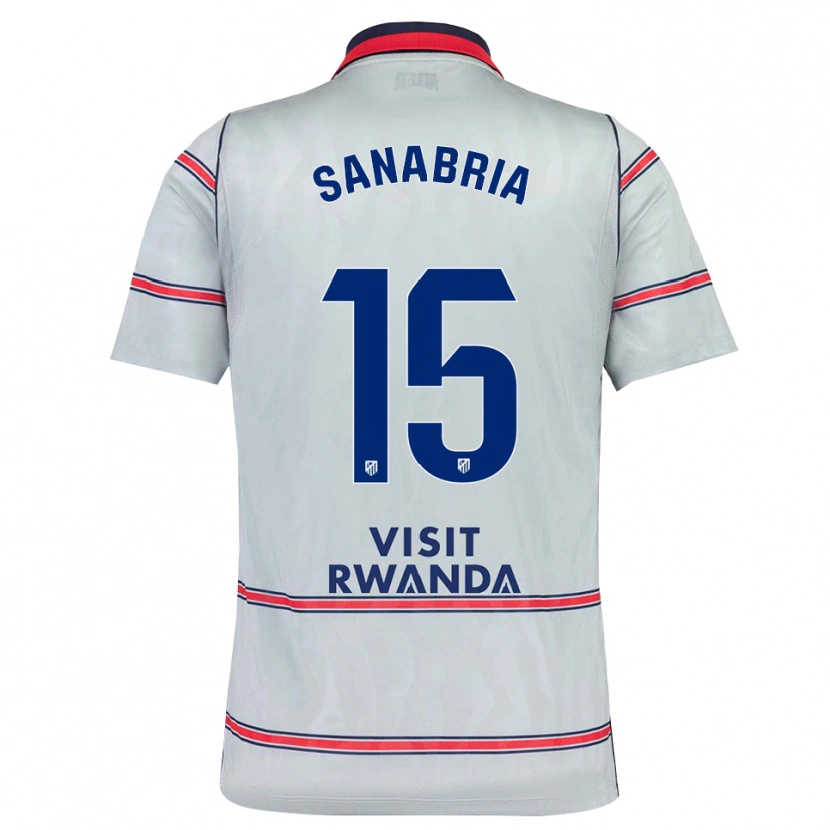Danxen Mujer Camiseta Juan Sanabria #15 Gris Rojo Azul Marino Equipación Tercera 2026/27 La Camisa