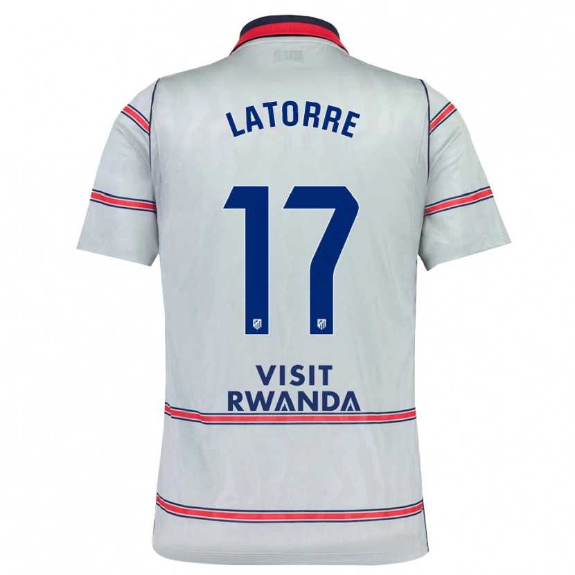 Danxen Mujer Camiseta Barbara Latorre #17 Gris Rojo Azul Marino Equipación Tercera 2026/27 La Camisa