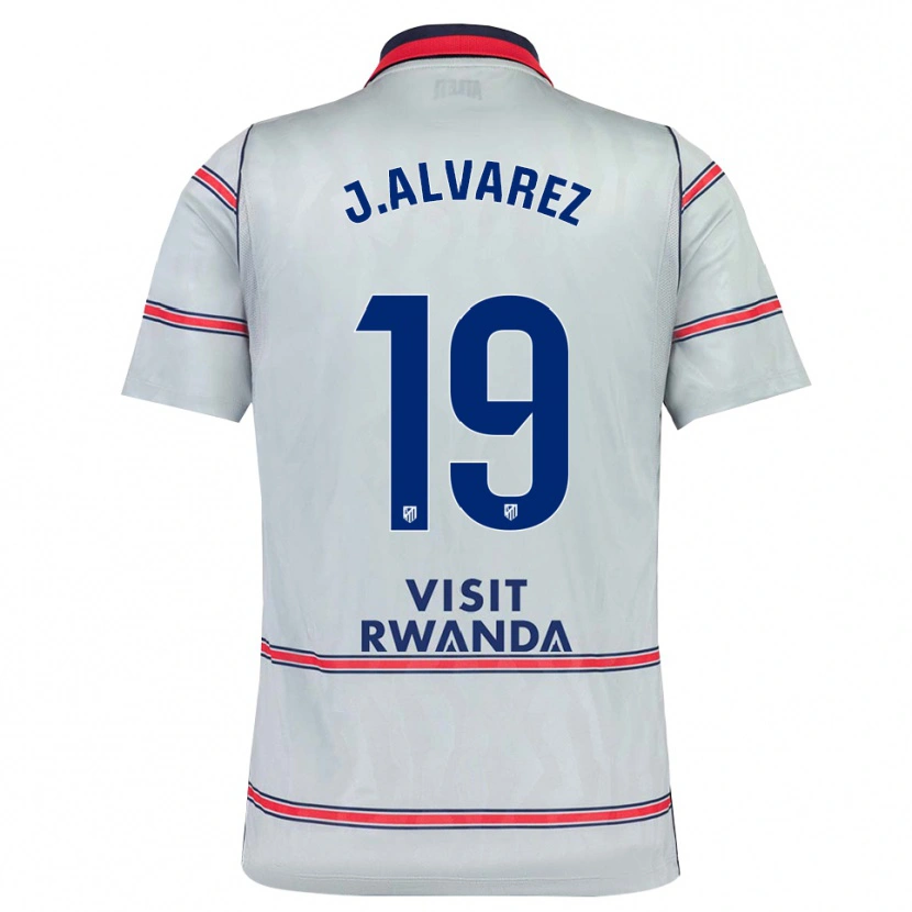 Danxen Mujer Camiseta Julián Alvarez #19 Gris Rojo Azul Marino Equipación Tercera 2026/27 La Camisa