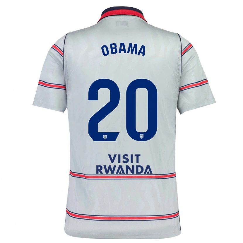 Danxen Mujer Camiseta Federico Obama #20 Gris Rojo Azul Marino Equipación Tercera 2026/27 La Camisa