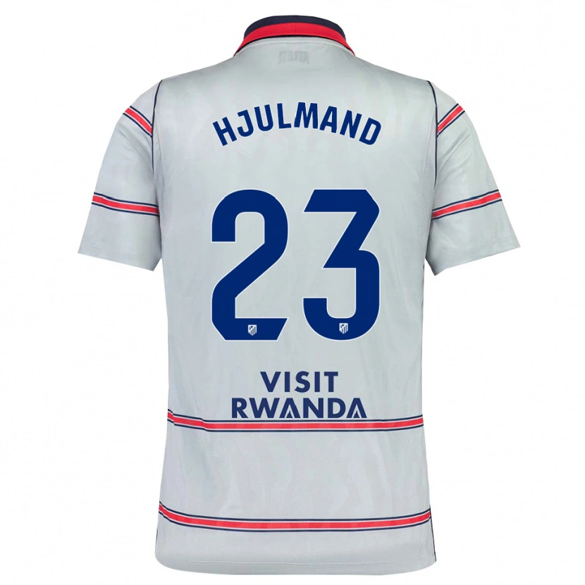 Danxen Mujer Camiseta Morten Hjulmand #23 Gris Rojo Azul Marino Equipación Tercera 2026/27 La Camisa