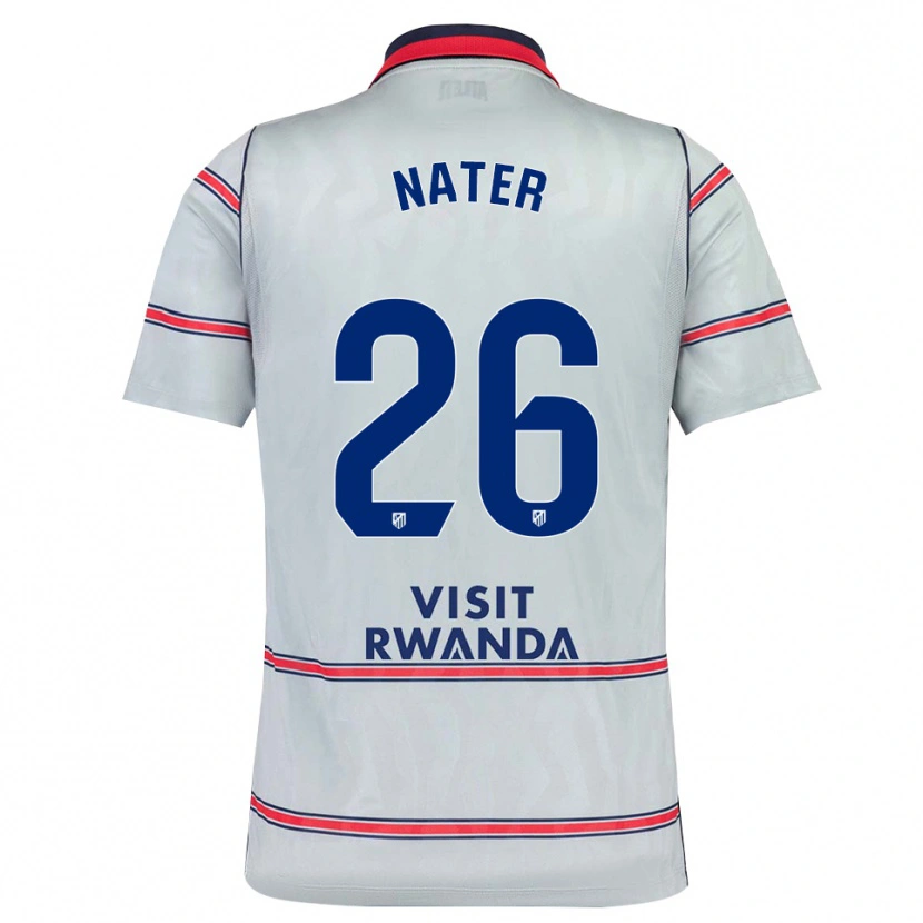 Danxen Mujer Camiseta Silvano Nater #26 Gris Rojo Azul Marino Equipación Tercera 2026/27 La Camisa