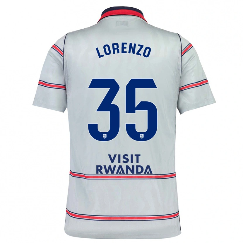 Danxen Mujer Camiseta Diego Lorenzo #35 Gris Rojo Azul Marino Equipación Tercera 2026/27 La Camisa