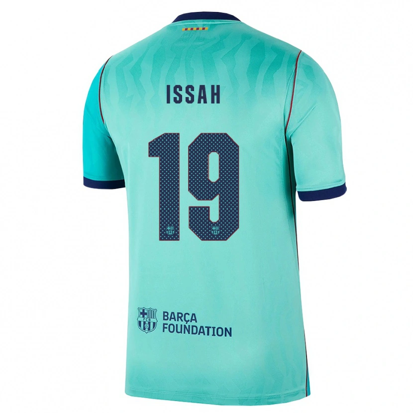 Danxen Mujer Camiseta Aziz Issah #19 Aqua Turquesa Oscuro Azul Real Equipación Tercera 2026/27 La Camisa