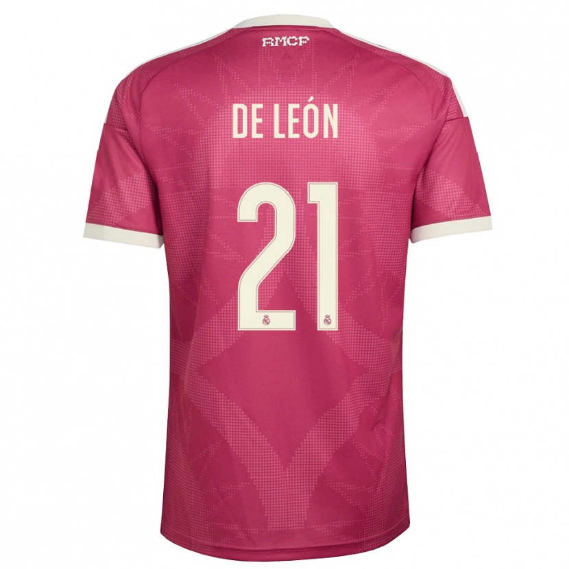 Danxen Mujer Camiseta Jeremy De León #21 Rojo Violeta Pálido Blanco Equipación Tercera 2026/27 La Camisa